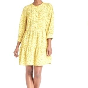 [Who What Wear] Yellow Leopard Dress